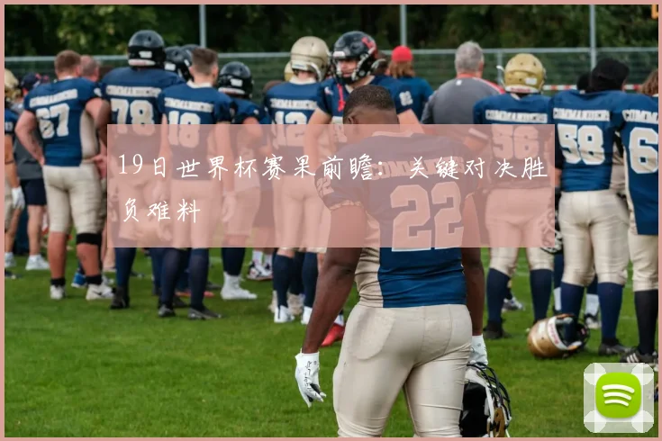 19日世界杯赛果前瞻：关键对决胜负难料