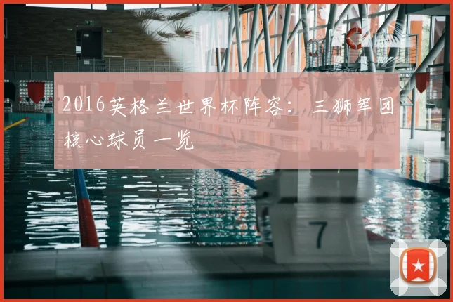 2016英格兰世界杯阵容:三狮军团核心球员一览